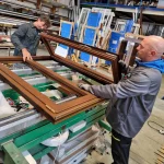 infissi in alluminio effetto legno milano